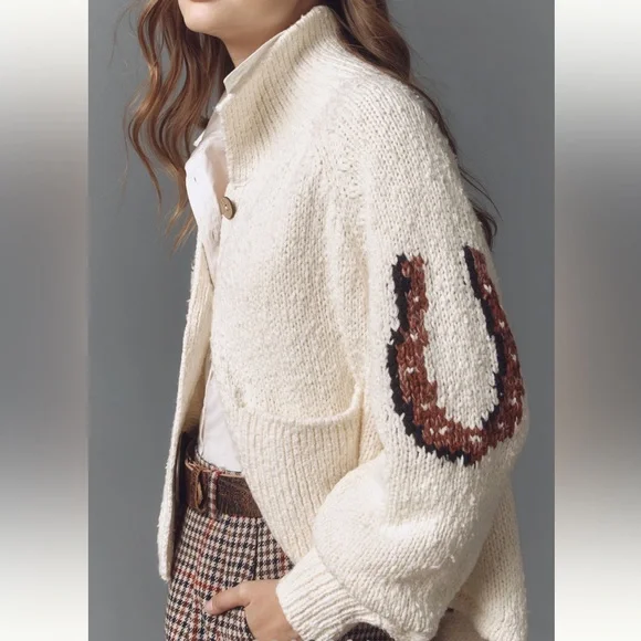 Pilcro Western Horse Graphic Cardigan Sweater - Picture 4 of 8